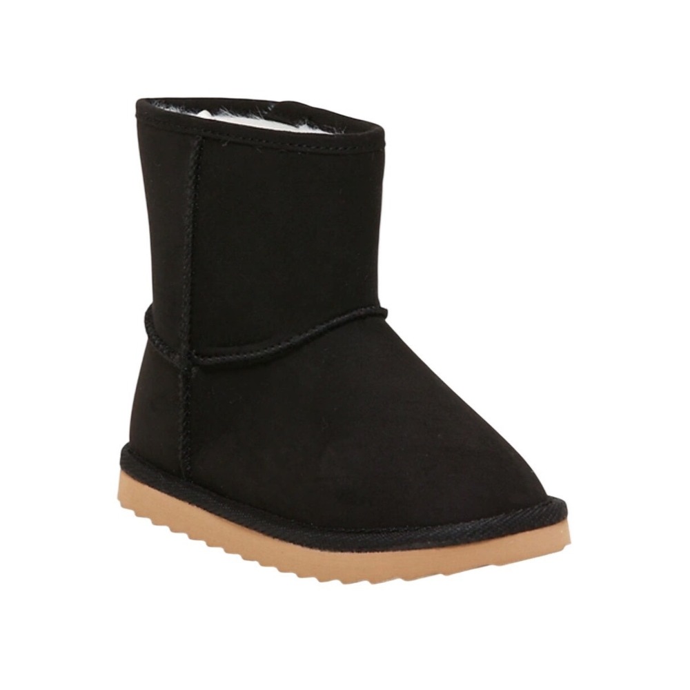 Old Navy Kids Black Faux Suede Faux Fur Lined Winter‎ Boots Size 8 323073808